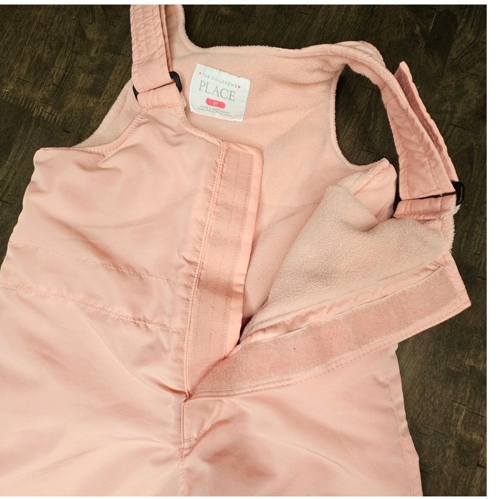 Girl's Pink 2T Snow Bibs Pants Children's Place Toddler - Picture 2 of 5